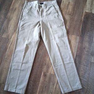 Dockers Mens 32x32 Signature Khaki Pants Beige Classic Fit Casual Chino Trousers